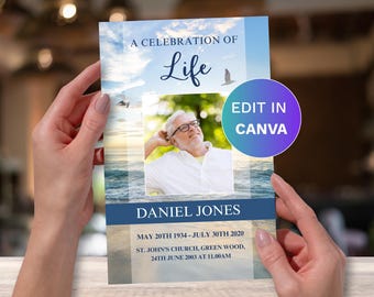 Canva Funeral Programs