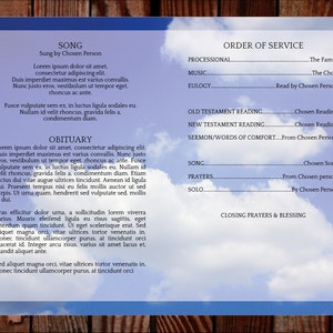Heaven Celebration of Life Program Heaven Funeral Program Etsy