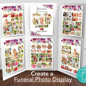 Funeral Template Bundle - Funeral Photo Display Posters + Funeral Welcome Sign | Celebration of Life Poster | Funeral Sign | 0136