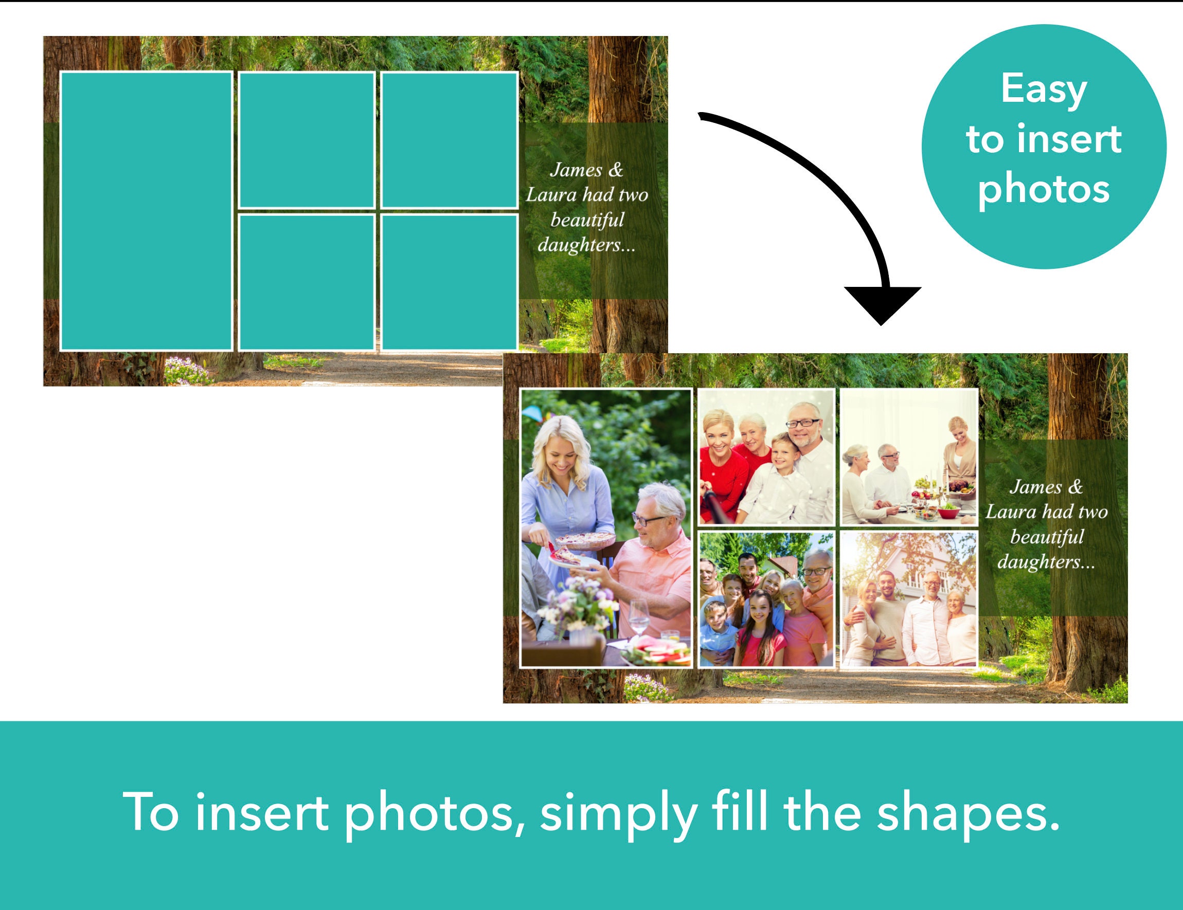 Woodland Funeral Slideshow Template for Men Funeral Template Etsy UK