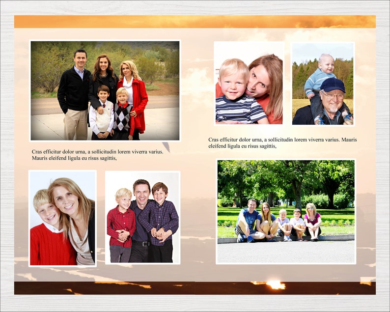 Sunset Funeral Program Template Funeral Printables 8 Page Sunset Program Memorial Programs Memorial Service Obituary Template