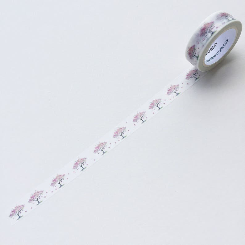Pack of 2 Cherry x Lasting Blue Washi Tape Bundle Lunarbay Washi Tape www.lunarbaystore.com Washi Tape Set Cherry blossoms
