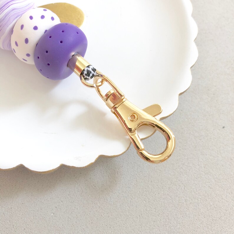Keychain / Purple Keychain / Purple Charm / Purple Bag Charm Etsy