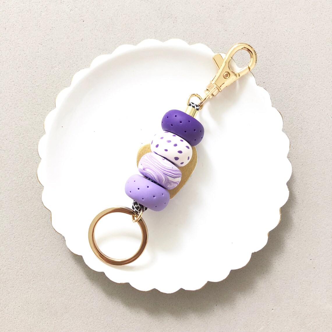 Keychain / Purple Keychain / Purple Charm / Purple Bag Charm Etsy
