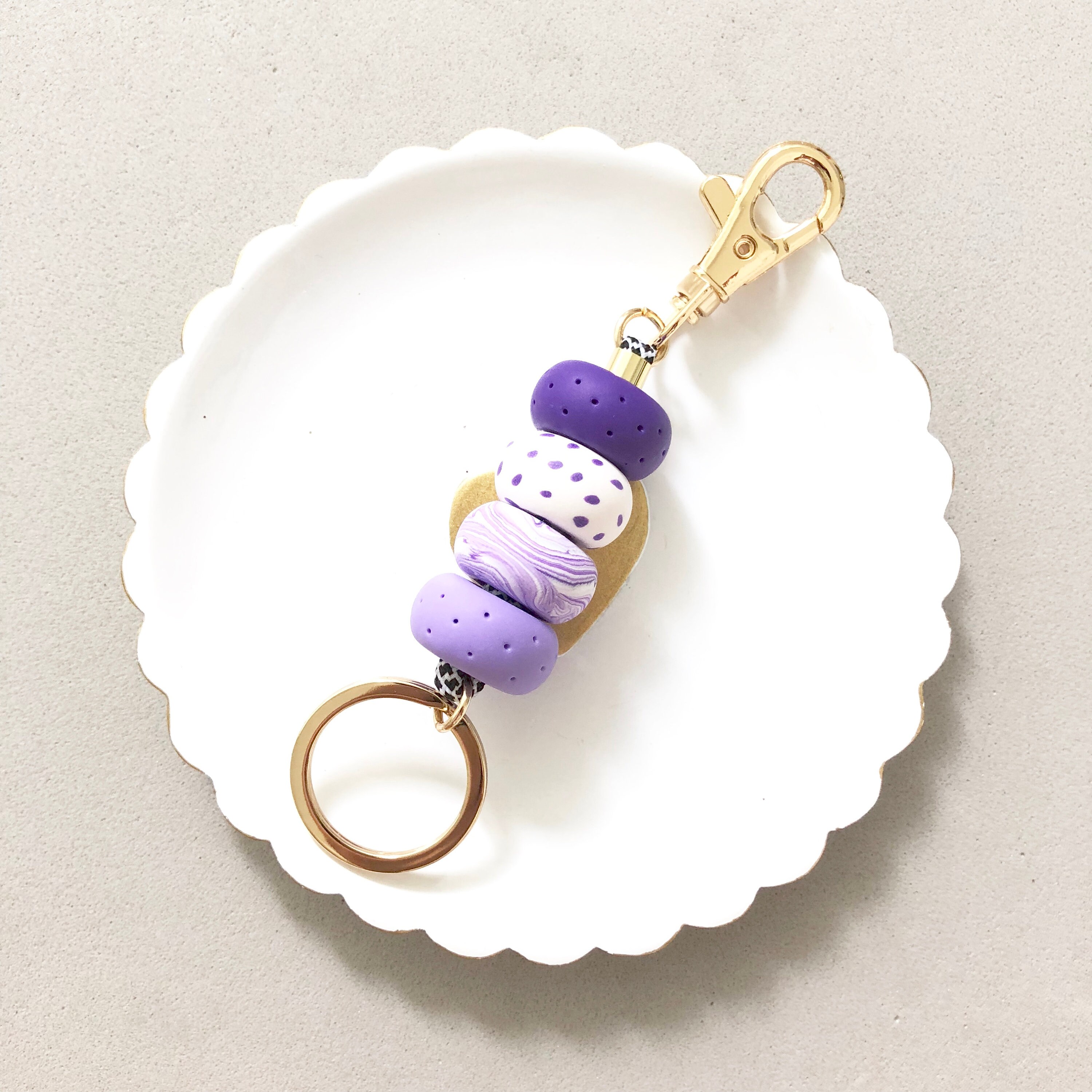 Keychain / Purple Keychain / Purple Charm / Purple Bag Charm Etsy