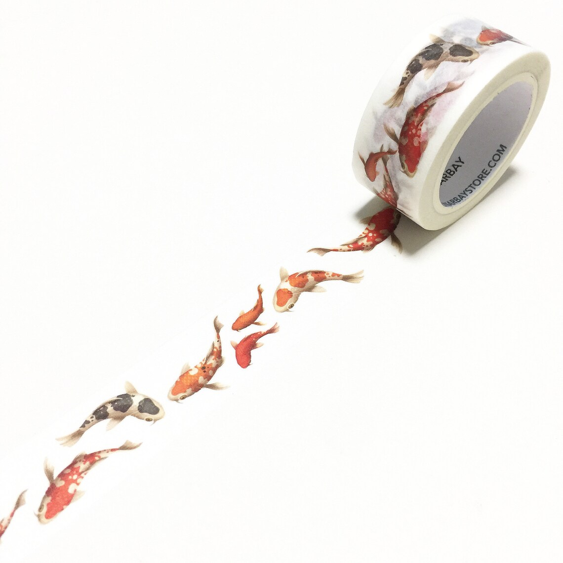 Oriental Koi Fish Washi Tape / Japanese Washi Tape / Etsy