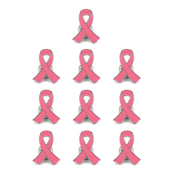 Pack of 10 Official Breast Cancer Awareness Pink Lapel Pin Etsy