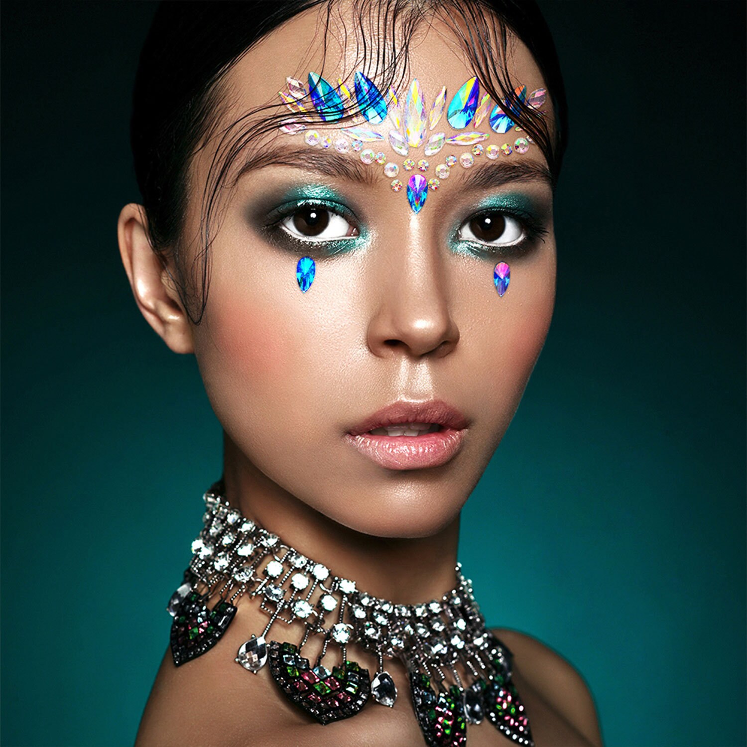 Set of 4 Face Jewels Rhinestone Rave Festival Face Jewels Etsy