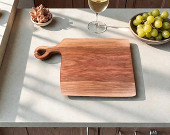 Handcrafted Cherry Wood Serving Board – Large Charcuterie Board