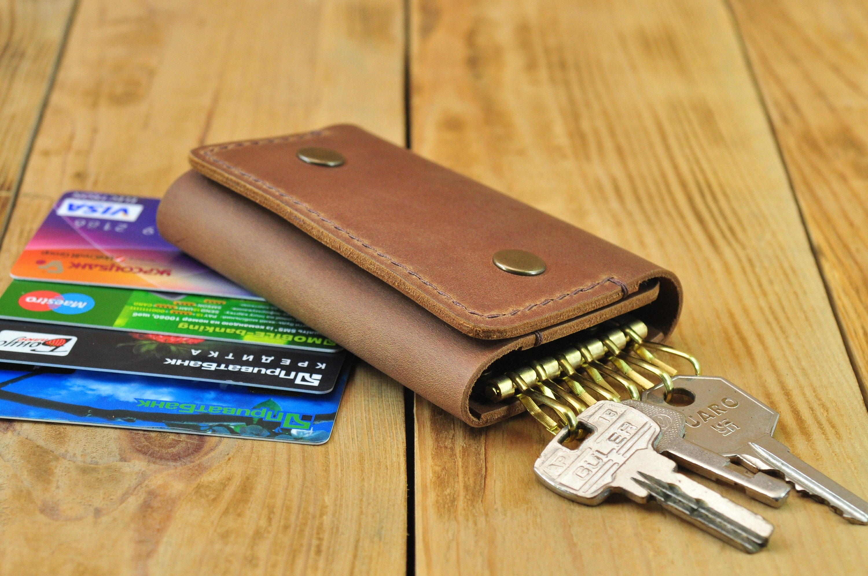 Leather key holder Key pouch Key wallet holder Pocket key Etsy