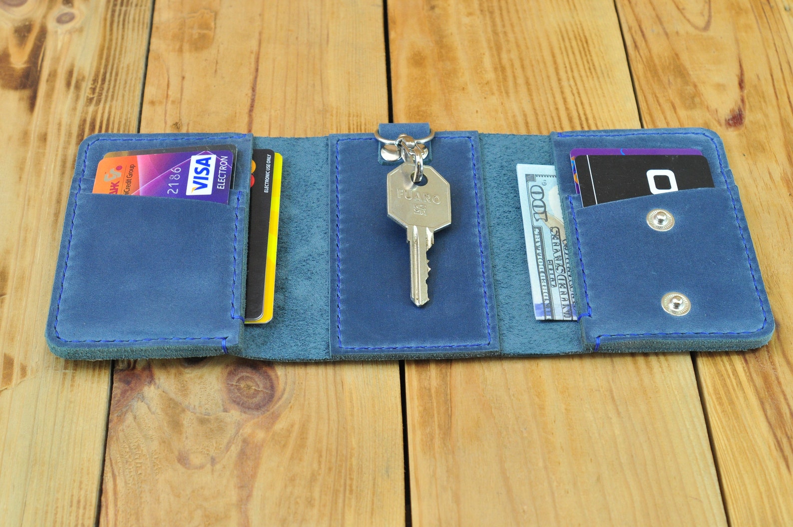 Leather key case Card key holder Key fob card holder Leather Etsy