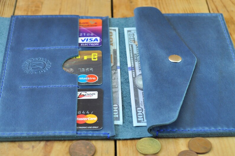 Leather travel wallet Leather wallet pattern Leather Etsy