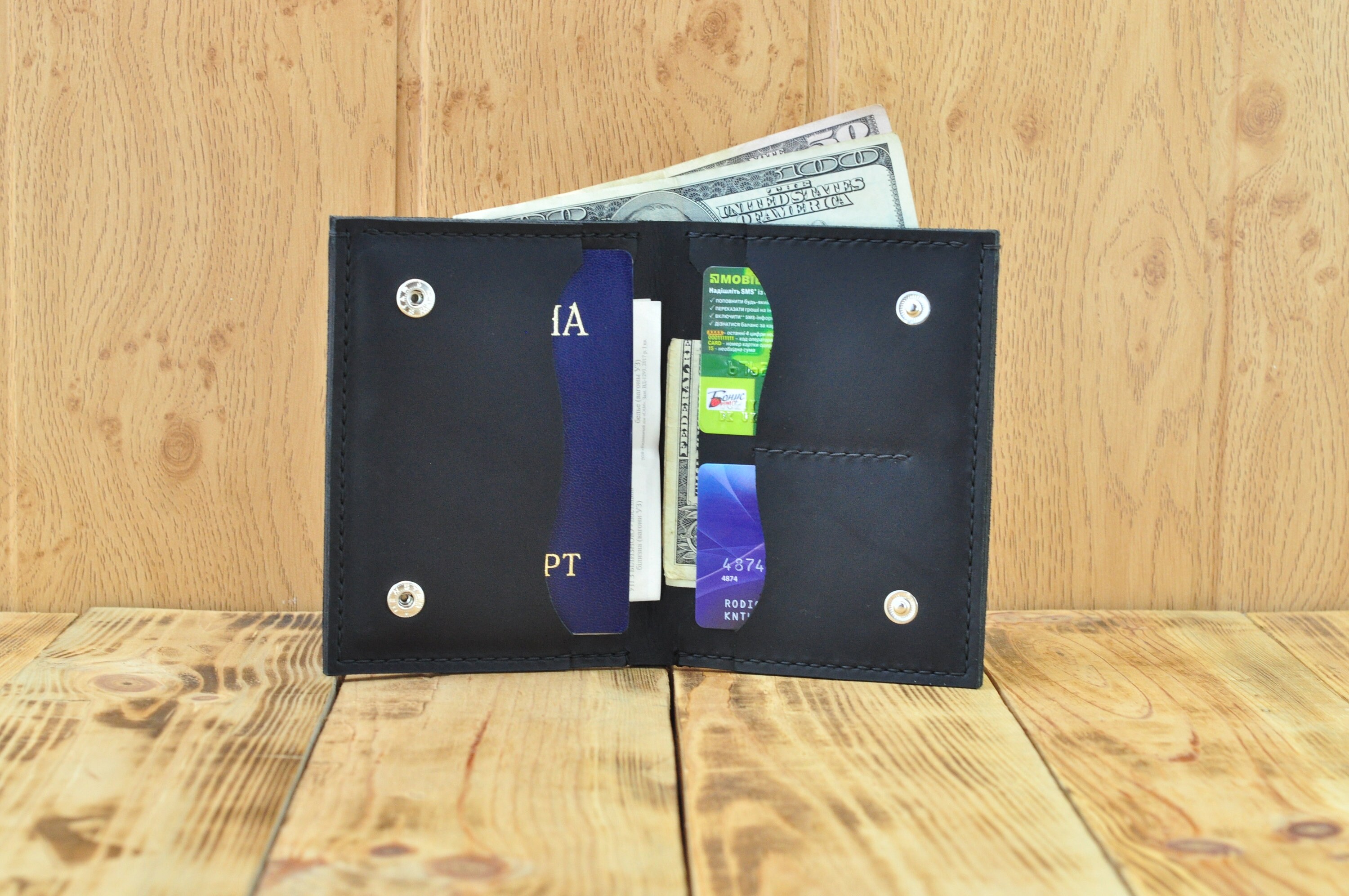 Document Wallet Family Travel Wallet Passport Wallet Leather Etsy
