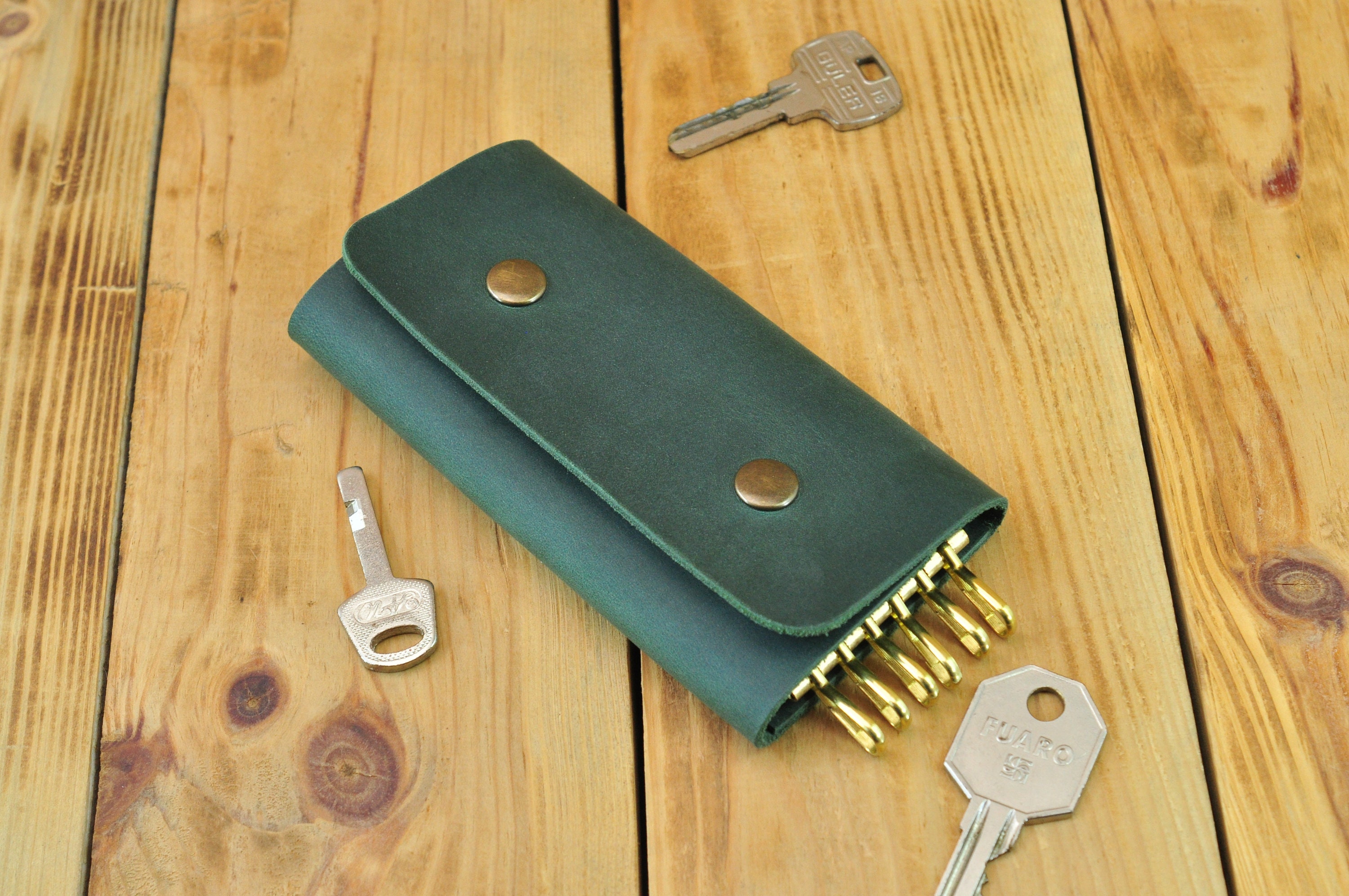 Leather Key Pouch Key Pouch Mens Leather Key Case Key Case Etsy UK
