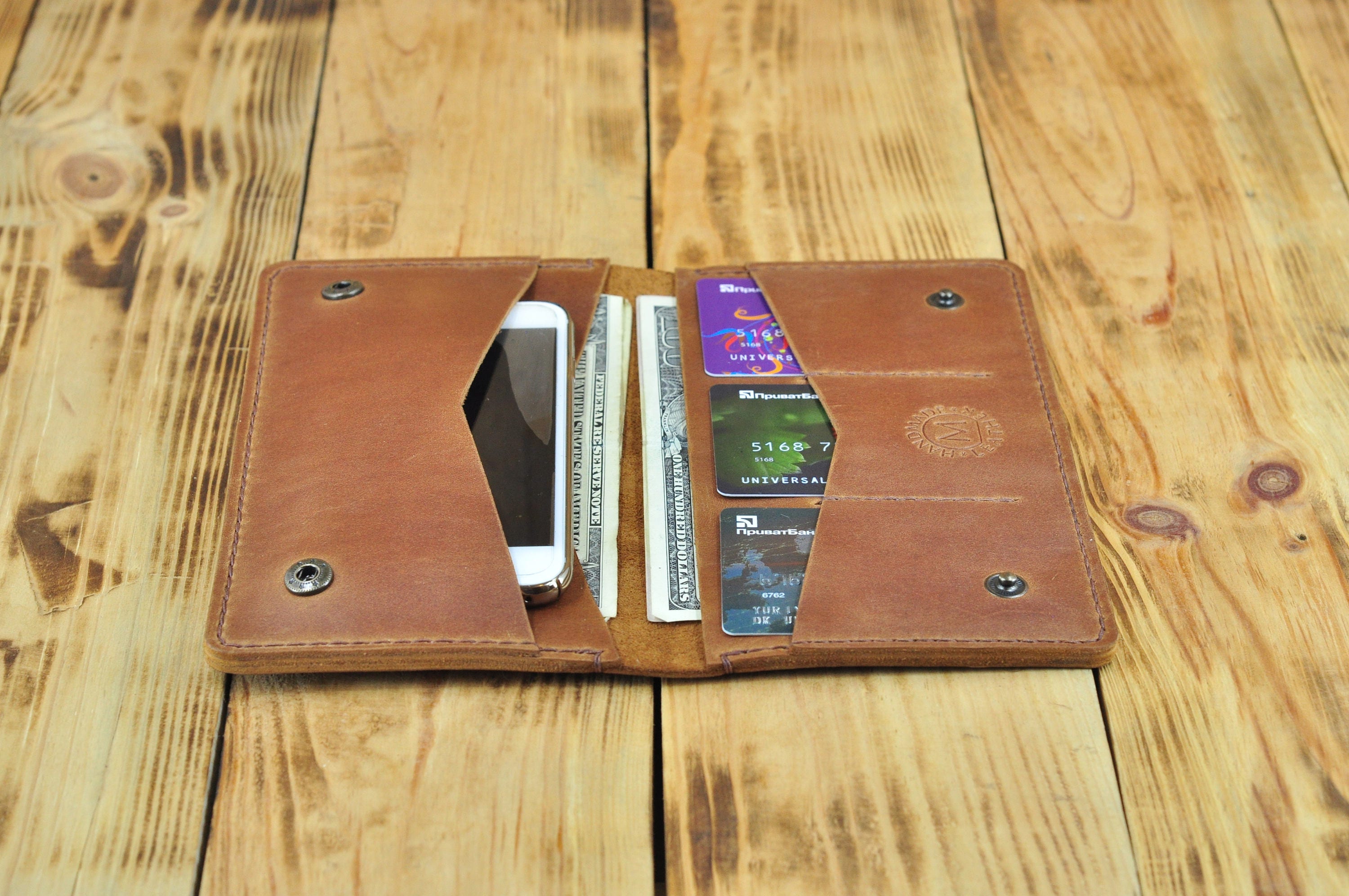 Leather passport wallet Leather iphone 6 wallet Leather Etsy