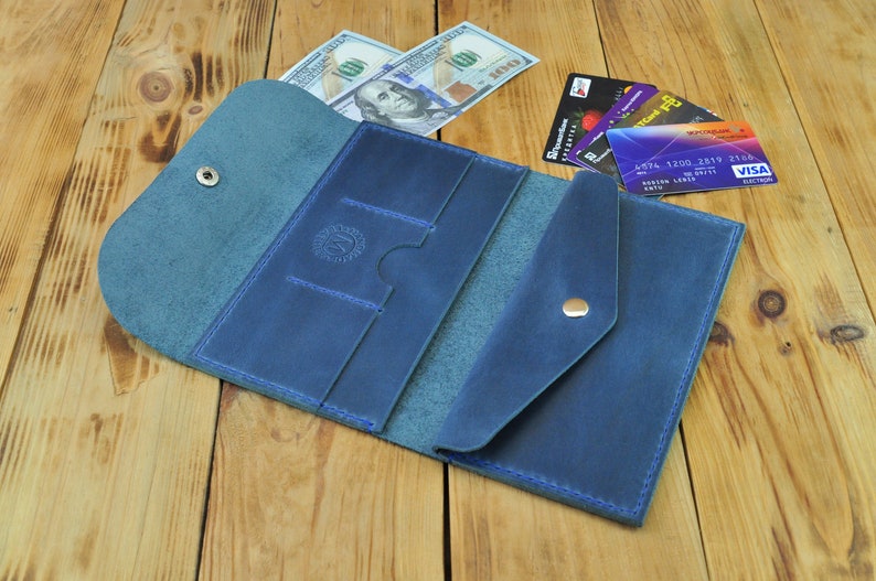 Leather travel wallet Leather wallet pattern Leather Etsy