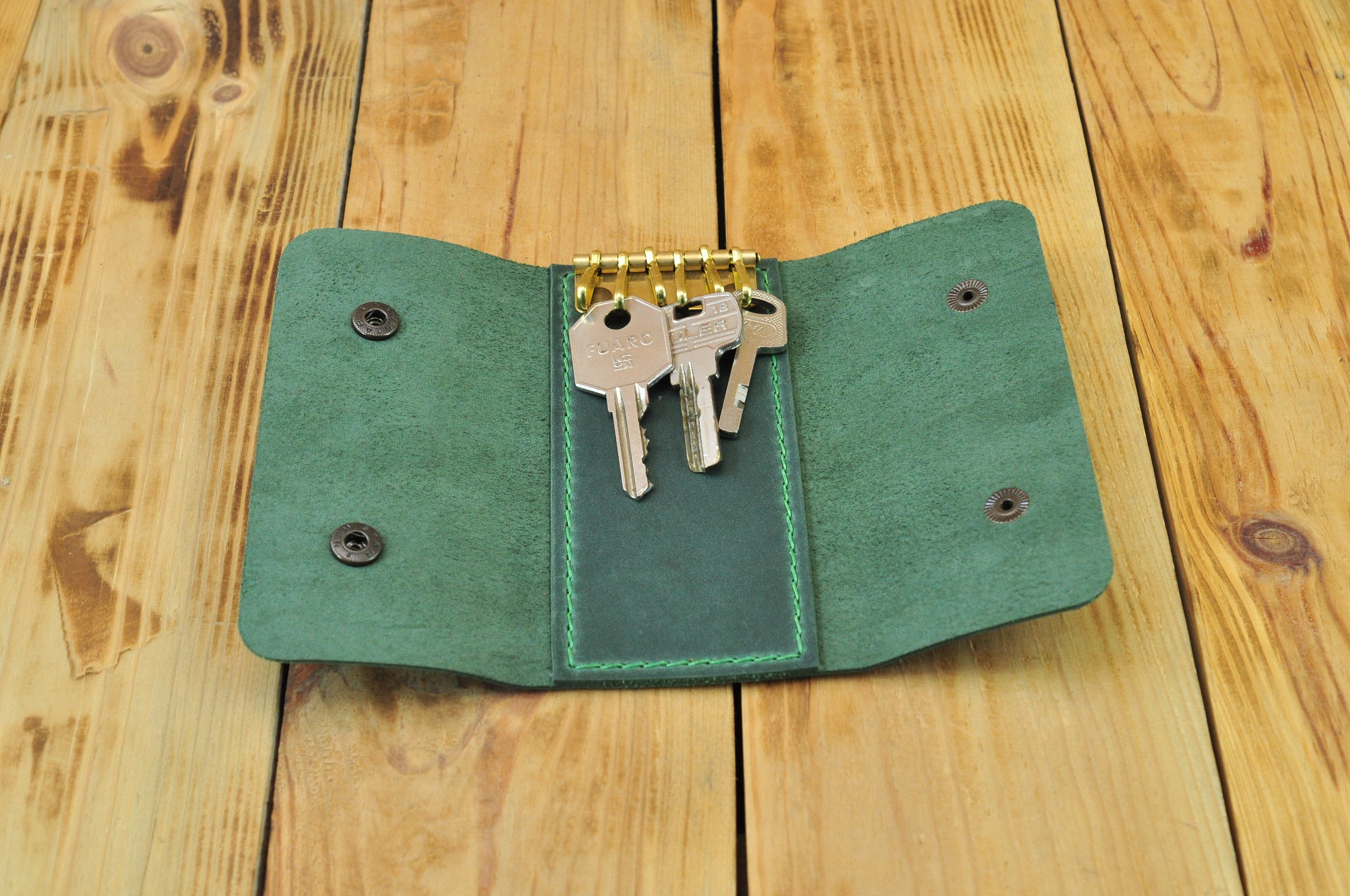 Leather Key Pouch Key Pouch Mens Leather Key Case Key Case Etsy UK