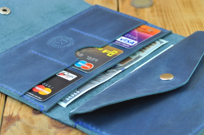 Leather travel wallet Leather wallet pattern Leather Etsy