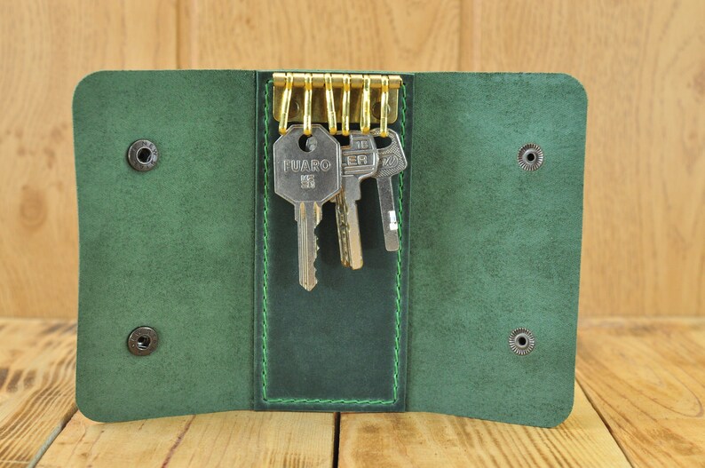 Leather Key Pouch Key Pouch Mens Leather Key Case Key Case Etsy UK