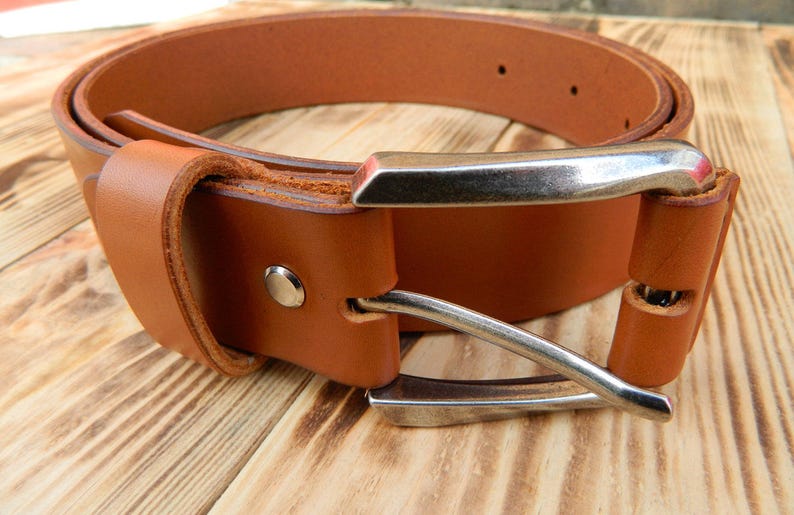 Brown leather belt Mens brown belt Womens brown leather Etsy