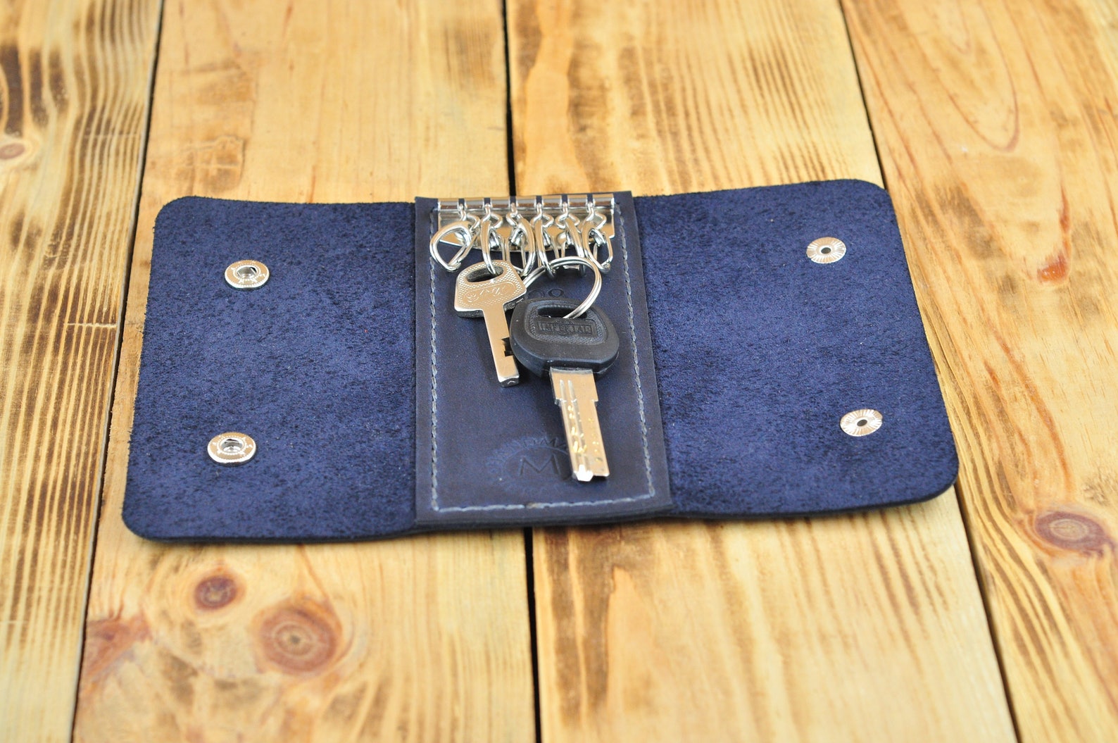Leather Key Case Leather Key Wallet Key Ring Wallet Leather Etsy