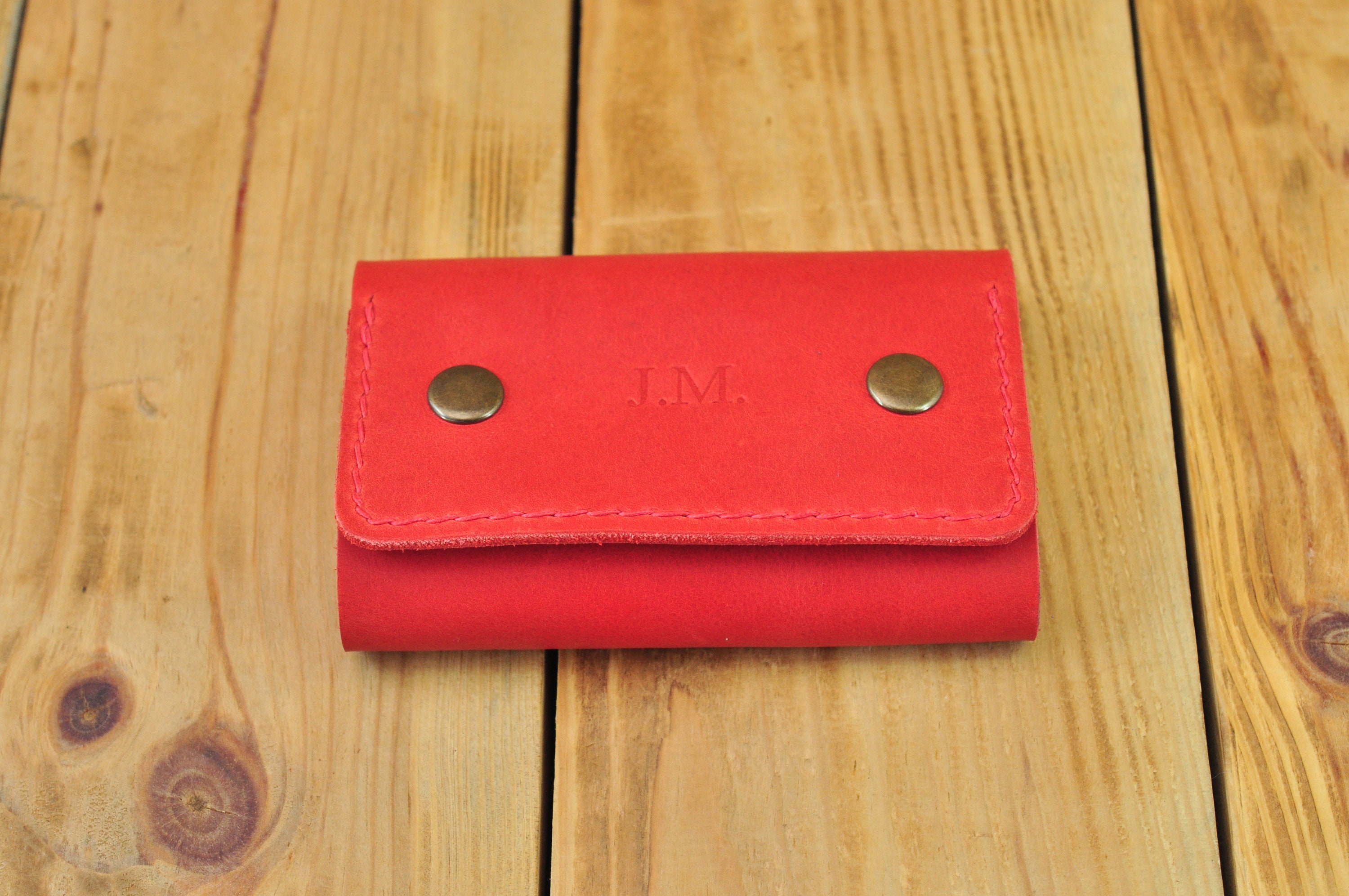 Key holder wallet Leather key case Card holder keychain Key Etsy