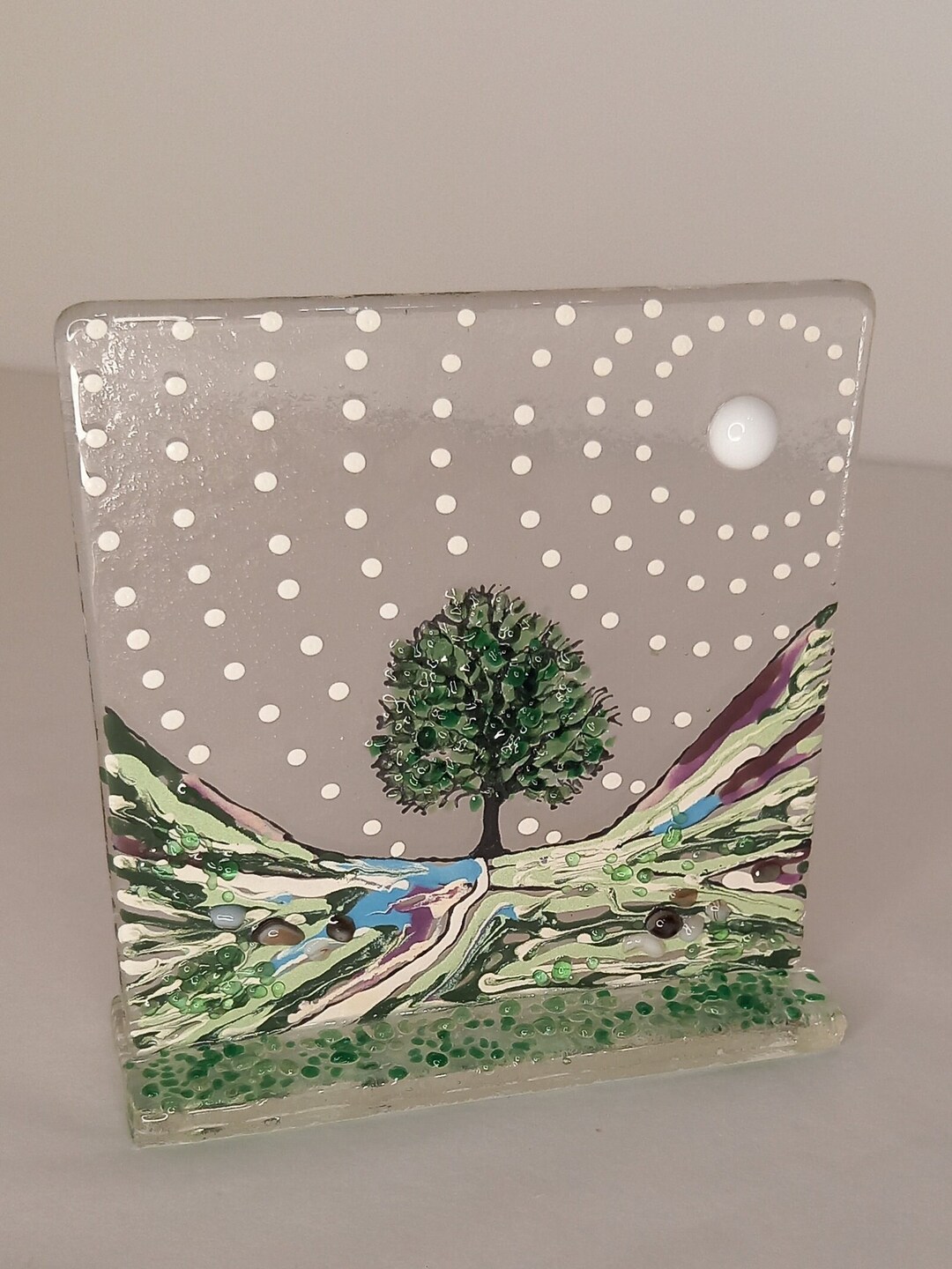 Sycamore Gap Scene Fused Glass - Etsy