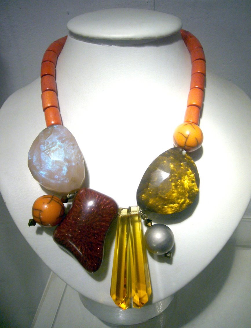 Statement treasure chest necklace Etsy