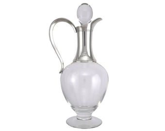GARRARD / Garrards London Silver and Crystal - Claret Jug / Decanter - 12"