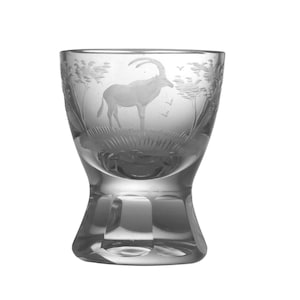 ROWLAND WARD Crystal - Shot Glass - Antelope - Cut by Moser
