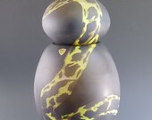 ORREFORS Glass Vase - Unusual Cameo Vase quot SNAKES quot Des. by Hermann WINTERSTELLER