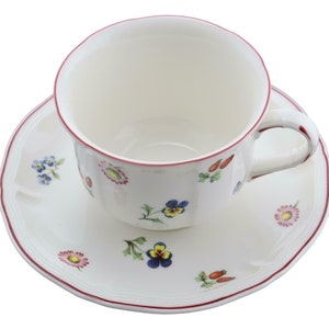 Villeroy & boch petite fleur breakfast cup  saucer heavily used