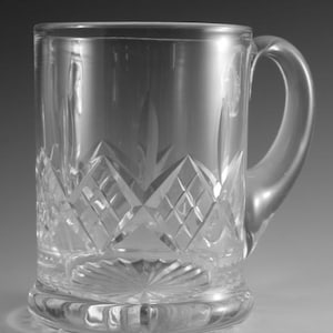 STUART Crystal - GLENGARRY Cut - Tankard Glass / Glasses - 4 1/4&quot;