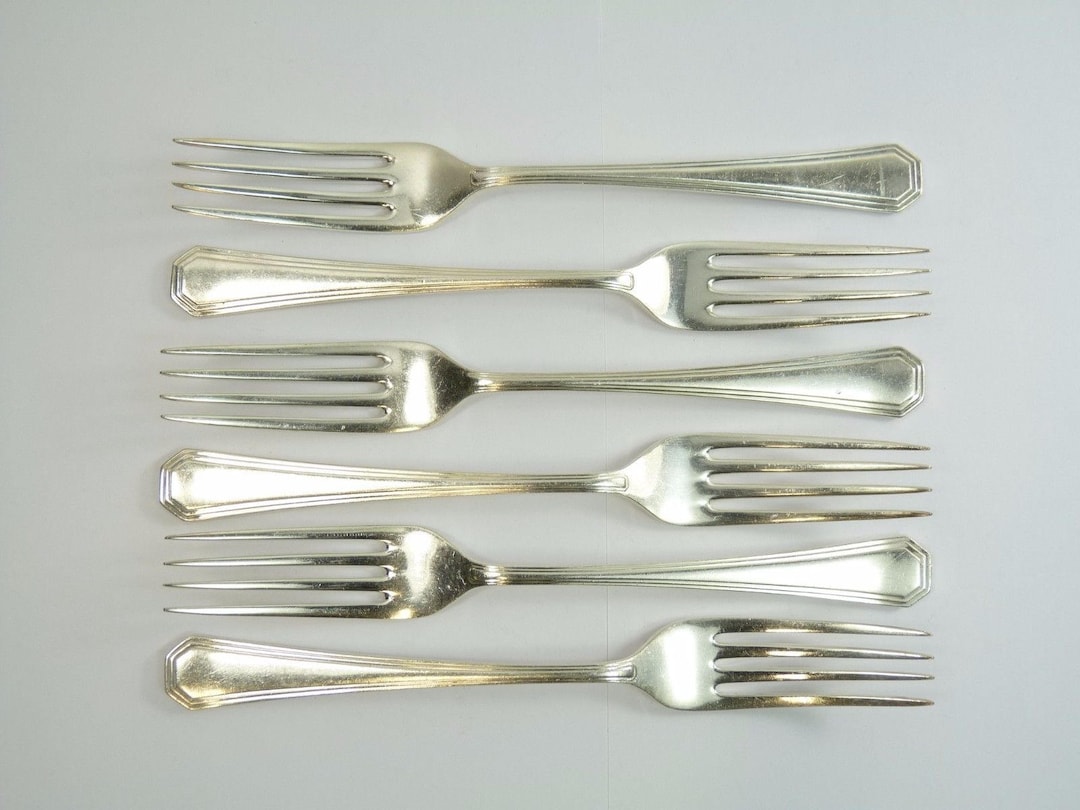 【Mappin & Webb】【白蝶貝 / 純銀】ティーフォーク 5本マッピン MAPPIN & WEBB Cutlery - ATHENIAN Pattern - Dessert Forks - Set of