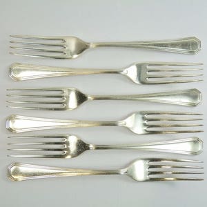 MAPPIN & WEBB Cutlery - ATHENIAN Pattern - Dessert Forks - Set of 6