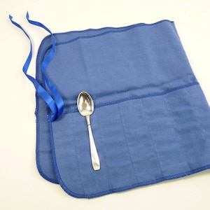 SILVER or PLATED Cutlery - Anti-Tarnish CUTLERY Rolls - Tea Spoon Size