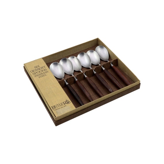 BUTLER Besteck - ROSEBURY - 6er Set Dessertlöffel / Löffel - 18 cm