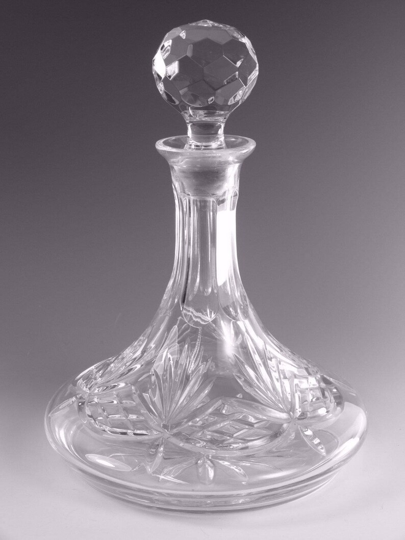 ATLANTIS Crystal Edinburgh Stirling Cut Ships Decanter / Etsy
