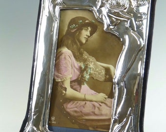 Sterling Silver - Edwardian Style Photo / Picture Frame - 9" tall - sf120