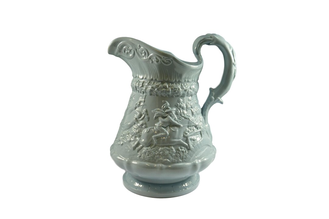 Antique William RIDGWAY & Son TAM O'SHANTER Relief Moulded Jug 9 1