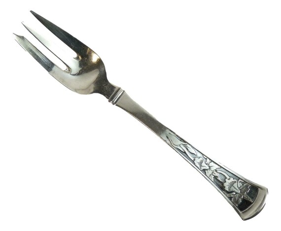 W&S Sorensen Silver Cutlery - ORCHIDE / Orchid - Pastry Fork