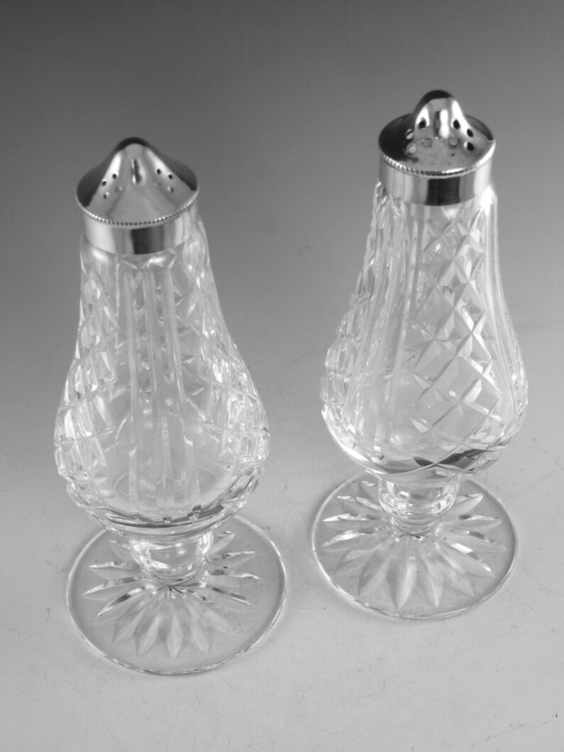 WATERFORD Crystal Tall CRUET Set Screw Top Etsy