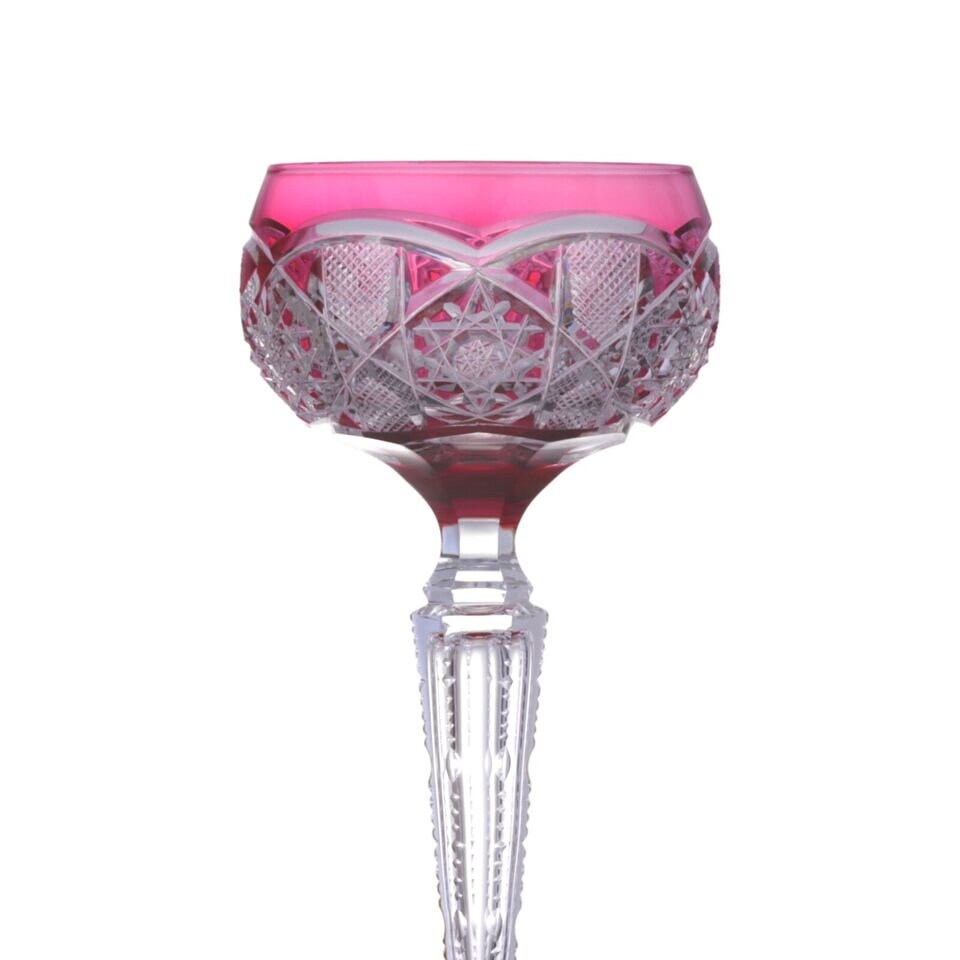 VAL St LAMBERT Crystal - SAARBRUCKEN - Set 6 Hock Wine Glass