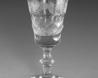 EDINBURGH Crystal - LOCHNAGAR Cut - Sherry Glass / Glasses - 4 5/8" (1st)