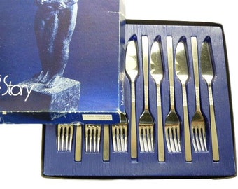 VINERS Cutlery - LOVE STORY Pattern - Fish Set for 6 Persons