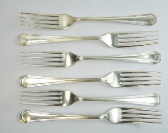 MAPPIN & WEBB Cutlery - ATHENIAN Pattern - Dinner Forks - Set of 6