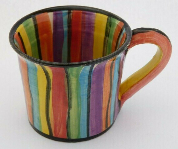 MARY ROSE YOUNG Studio Ceramica Caff a righe Tazza espresso Tazza