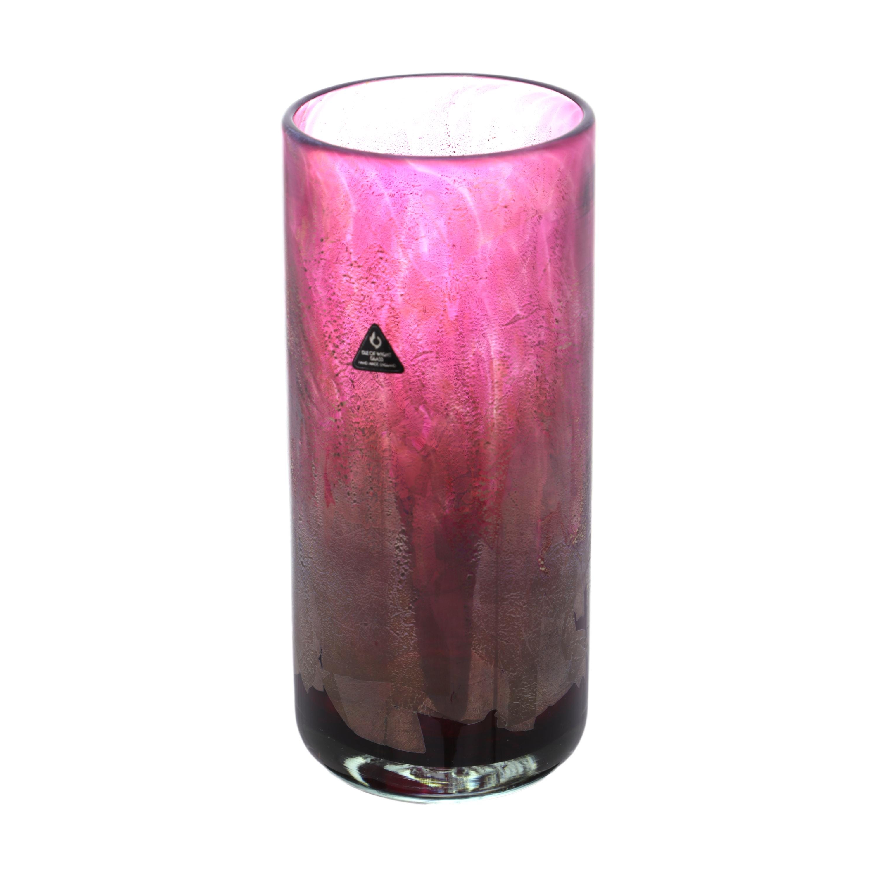 Isle of Wight Glass ガラス ISLE of WIGHT Glass Vase Rare Pink Azurene 23cm 9
