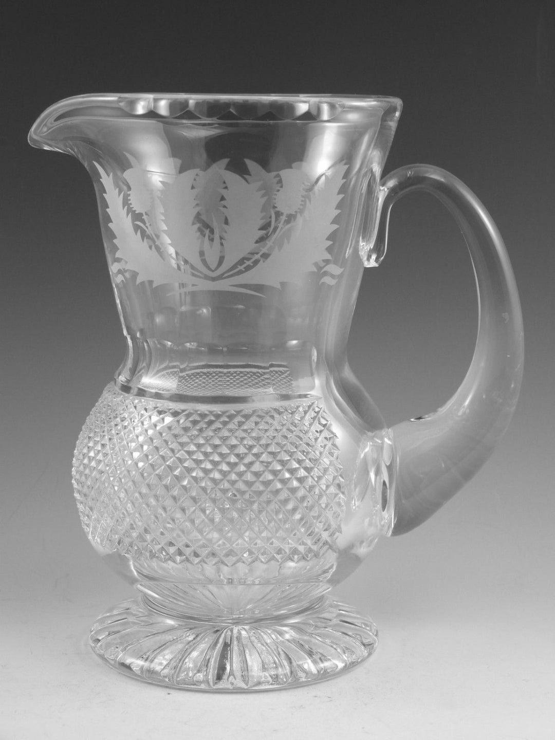 EDINBURGH Crystal THISTLE Cut Water / Whisky Jug 7 1/8 2nd Etsy
