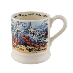 Emma BRIDGEWATER Pottery River & Shore SALT WATER 1/2 Pint Mug 1st Q Unused
